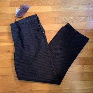 Napapijri Brown Pinstripe Cotton Pants